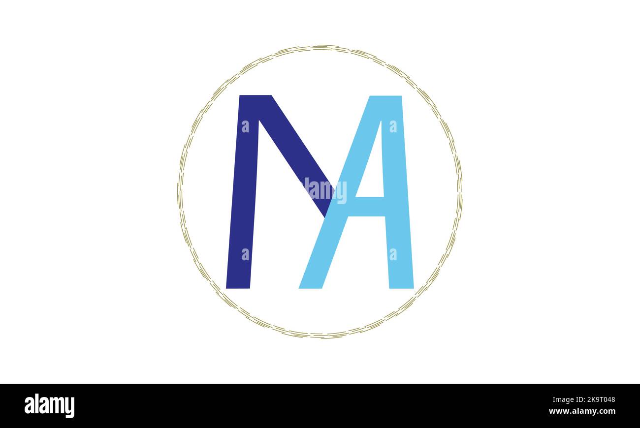 Lettera astratta iniziale ma AM M A modello di design con logo vettore Illustrazione Vettoriale