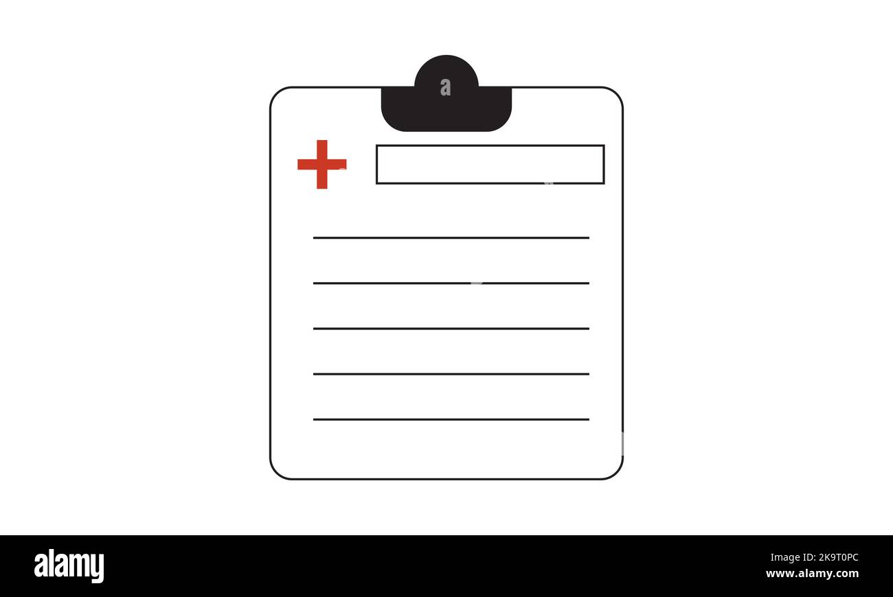 Icona vettore piatto Appunti medici Illustrazione Vettoriale