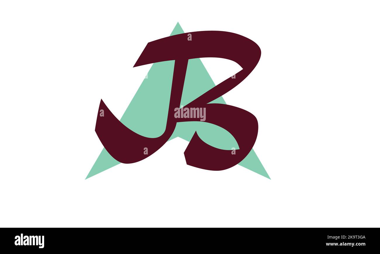 Lettere moderne AB, A e B Logo Design Template Vector. Illustrazione Vettoriale