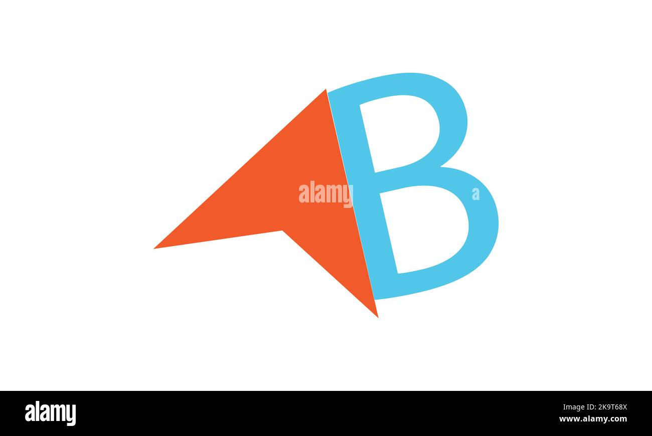 Lettere moderne AB, A e B Logo Design Template Vector. Illustrazione Vettoriale