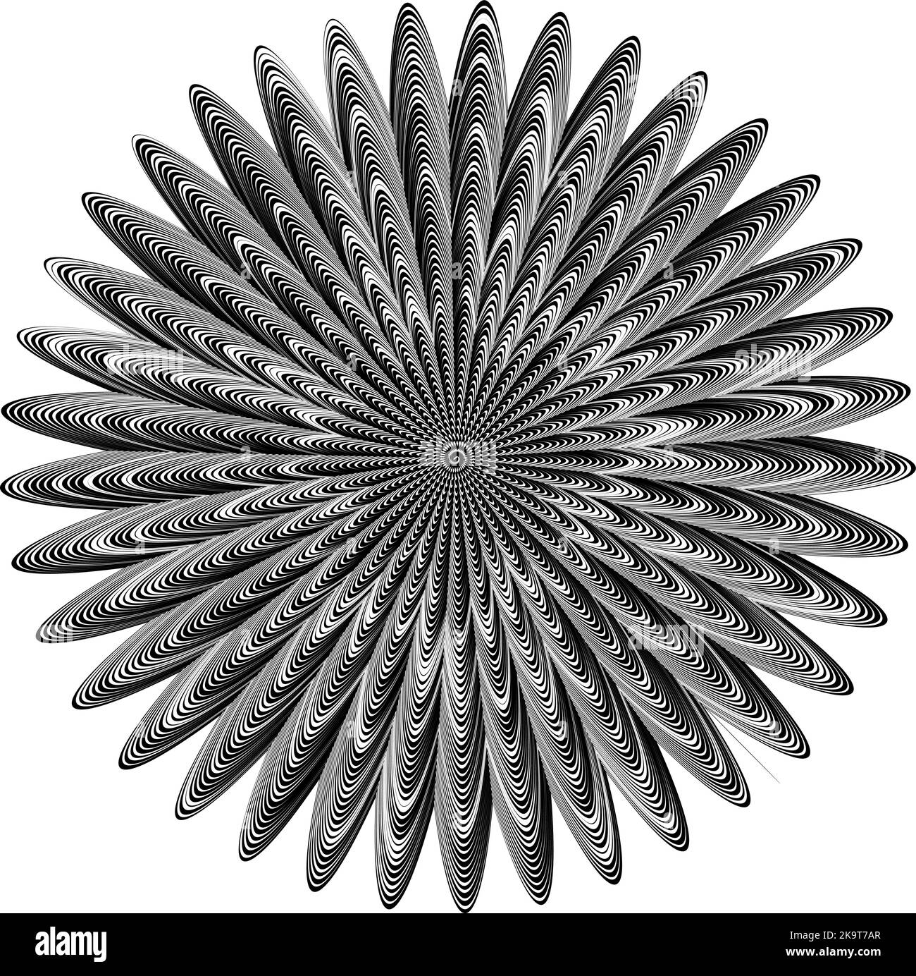 Forma astratta decorativa delle linee, elemento di design Illustrazione Vettoriale