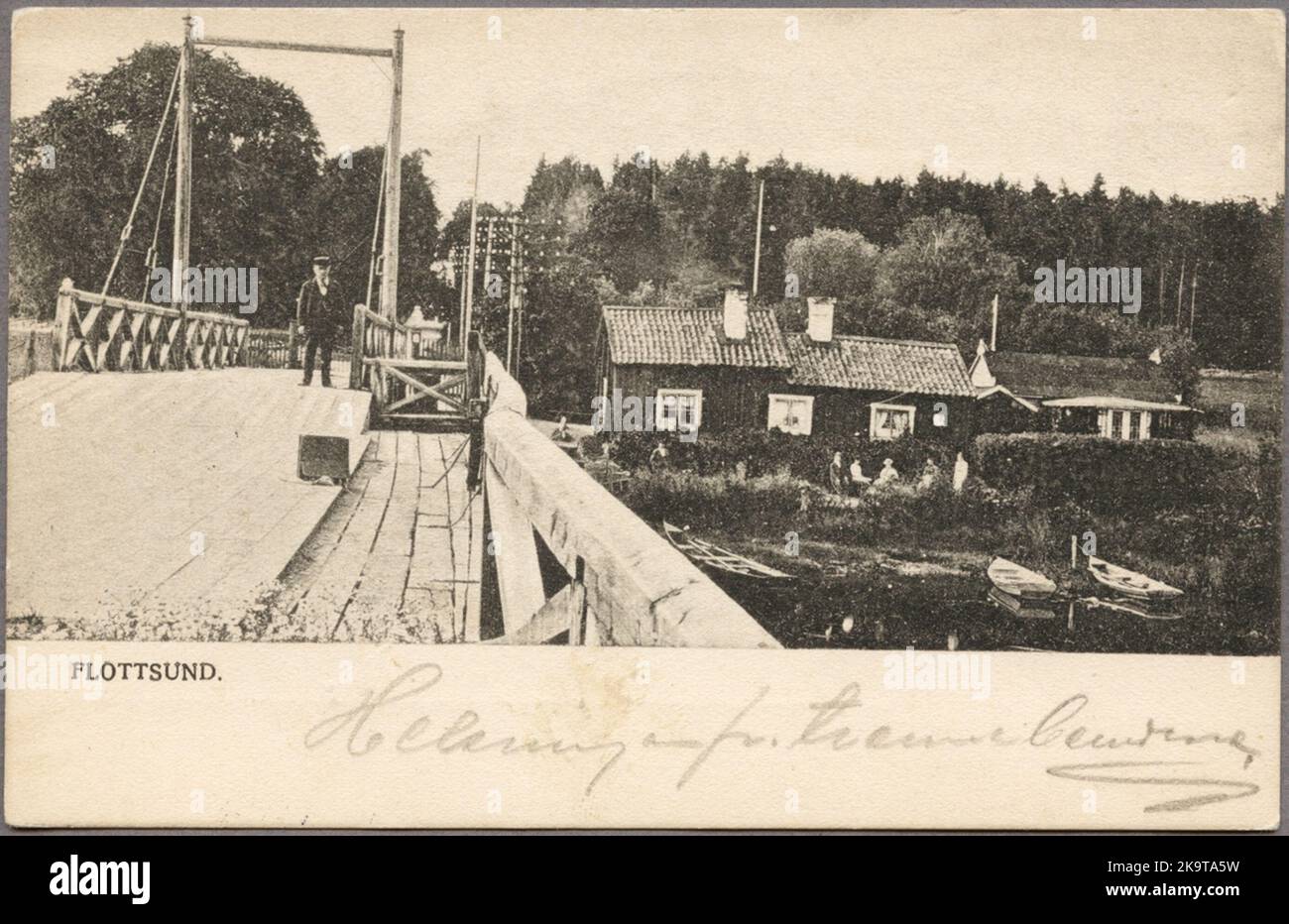 Brandbro vid Fleersund. Foto Stock