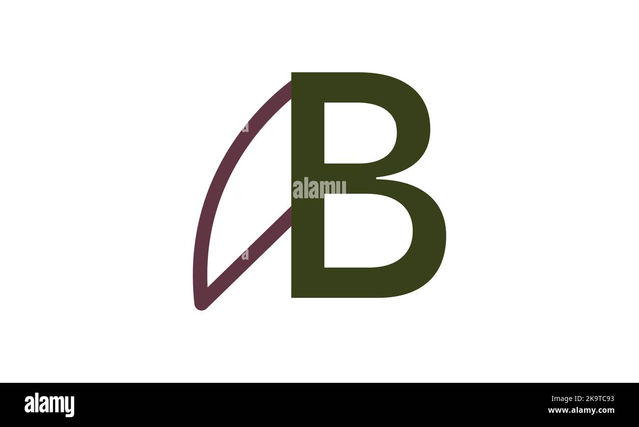 Lettere moderne AB, A e B Logo Design Template Vector. Illustrazione Vettoriale