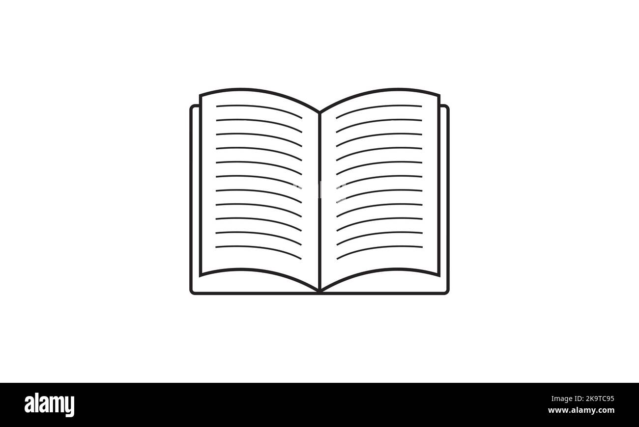 Icona del libro vettore, illustrazione solida, pittogramma isolato su bianco Illustrazione Vettoriale
