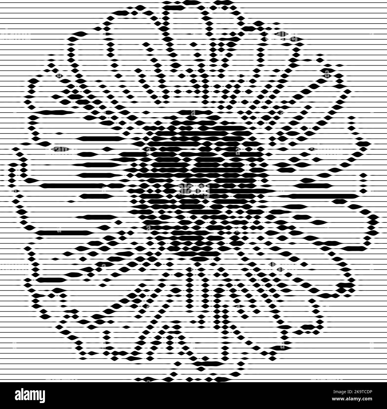 Forma astratta decorativa delle linee, elemento di design Illustrazione Vettoriale