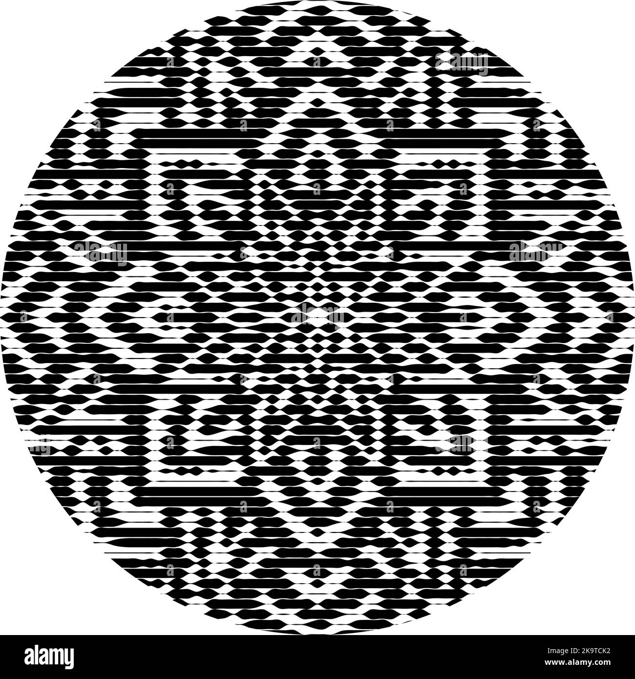 Forma astratta decorativa delle linee, elemento di design Illustrazione Vettoriale