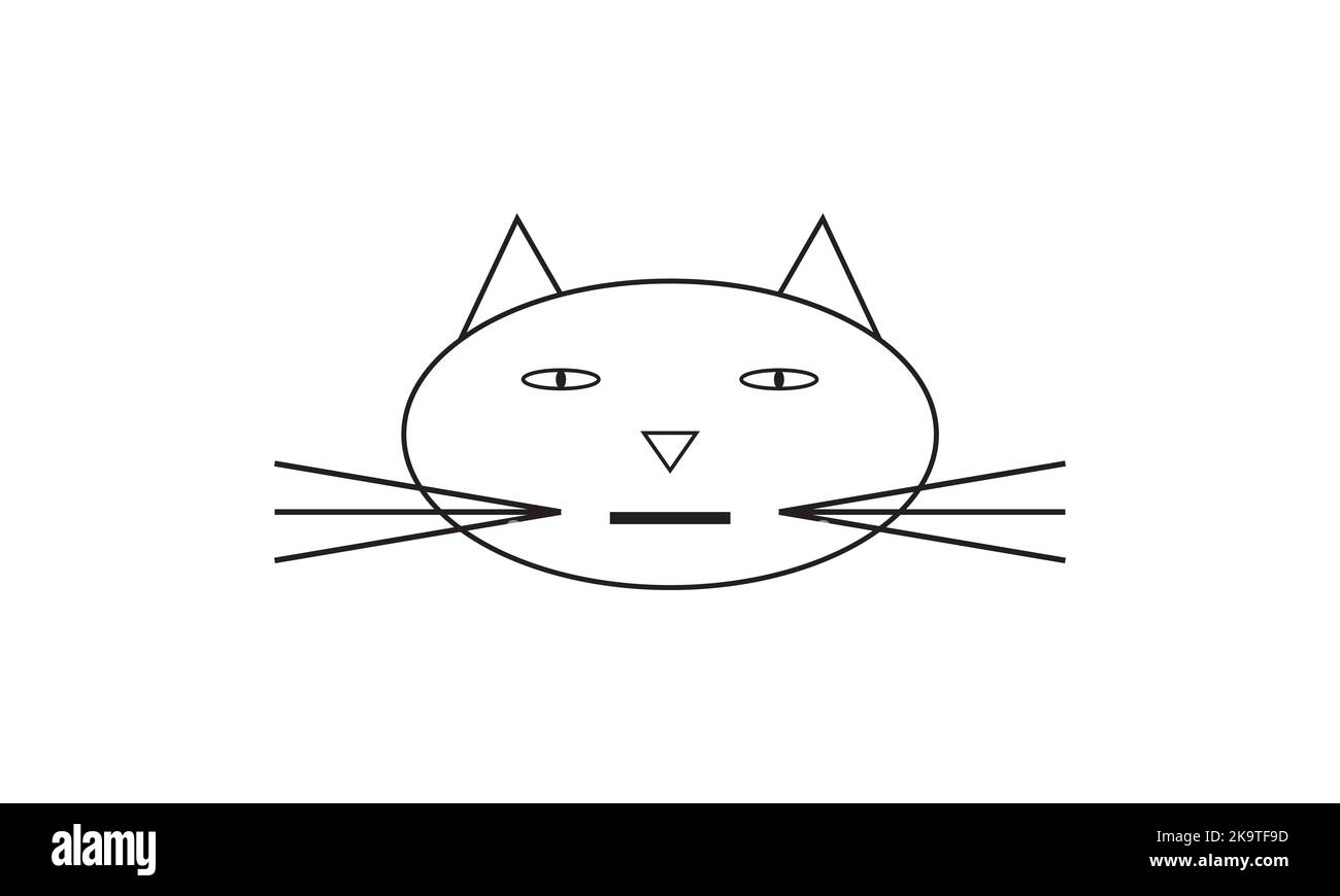 Logo Cat and Dog Face icona disegno vettoriale modello isolato su sfondo bianco. Illustrazione Vettoriale