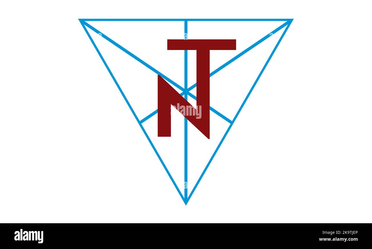 Monogramma con logo NT,TN,N,T abstract Letters Illustrazione Vettoriale