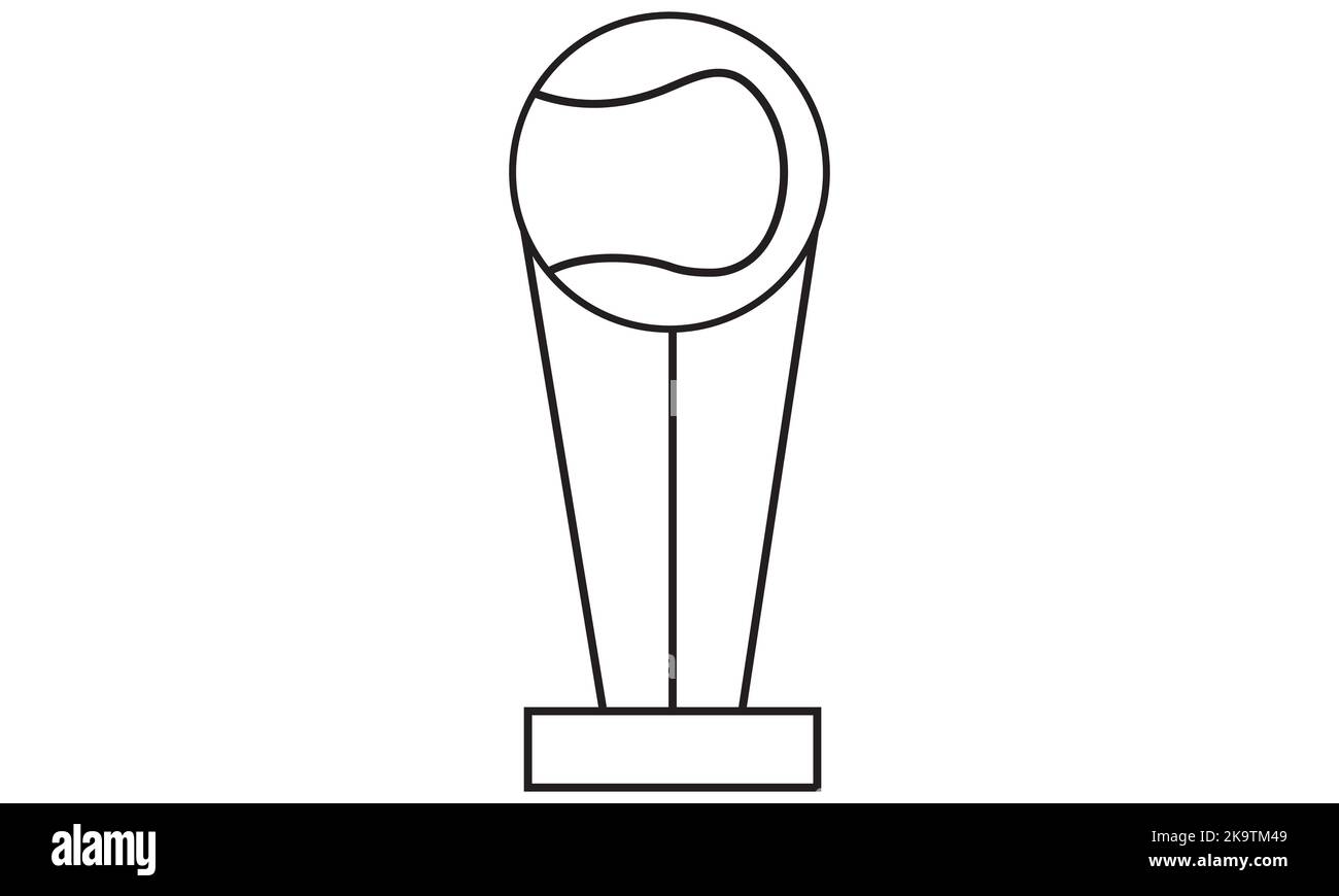 Premio del vincitore, premio sportivo, illustrazione vettoriale del concetto di successo, icona stencil Illustrazione Vettoriale