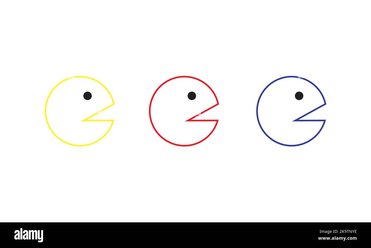 icona del vettore pacman adatta per lavori commerciali e facilmente modificabile o modificabile Illustrazione Vettoriale