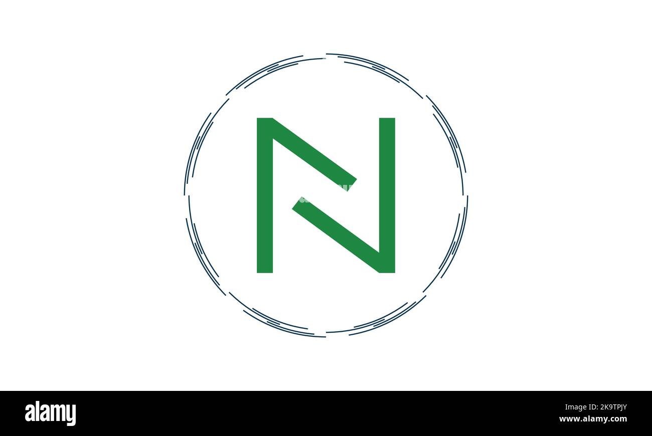 Design creativo e moderno con logo N letter. N. N Design del logo, modello iniziale del logo N. Illustrazione Vettoriale