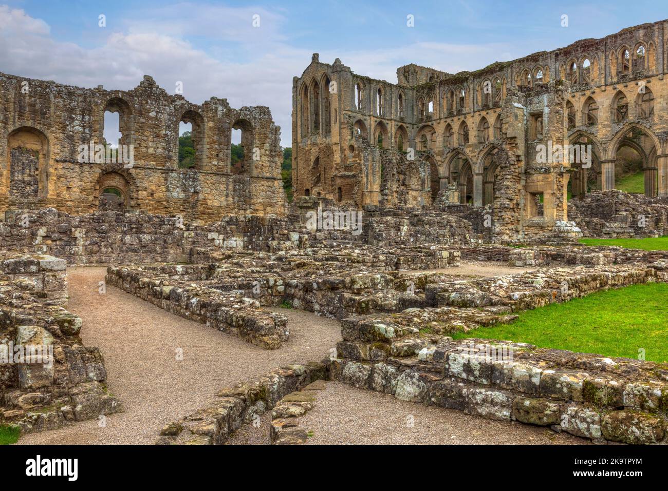 Abbazia di Riveaulx, North Yorkshire, Inghilterra, Regno Unito Foto Stock