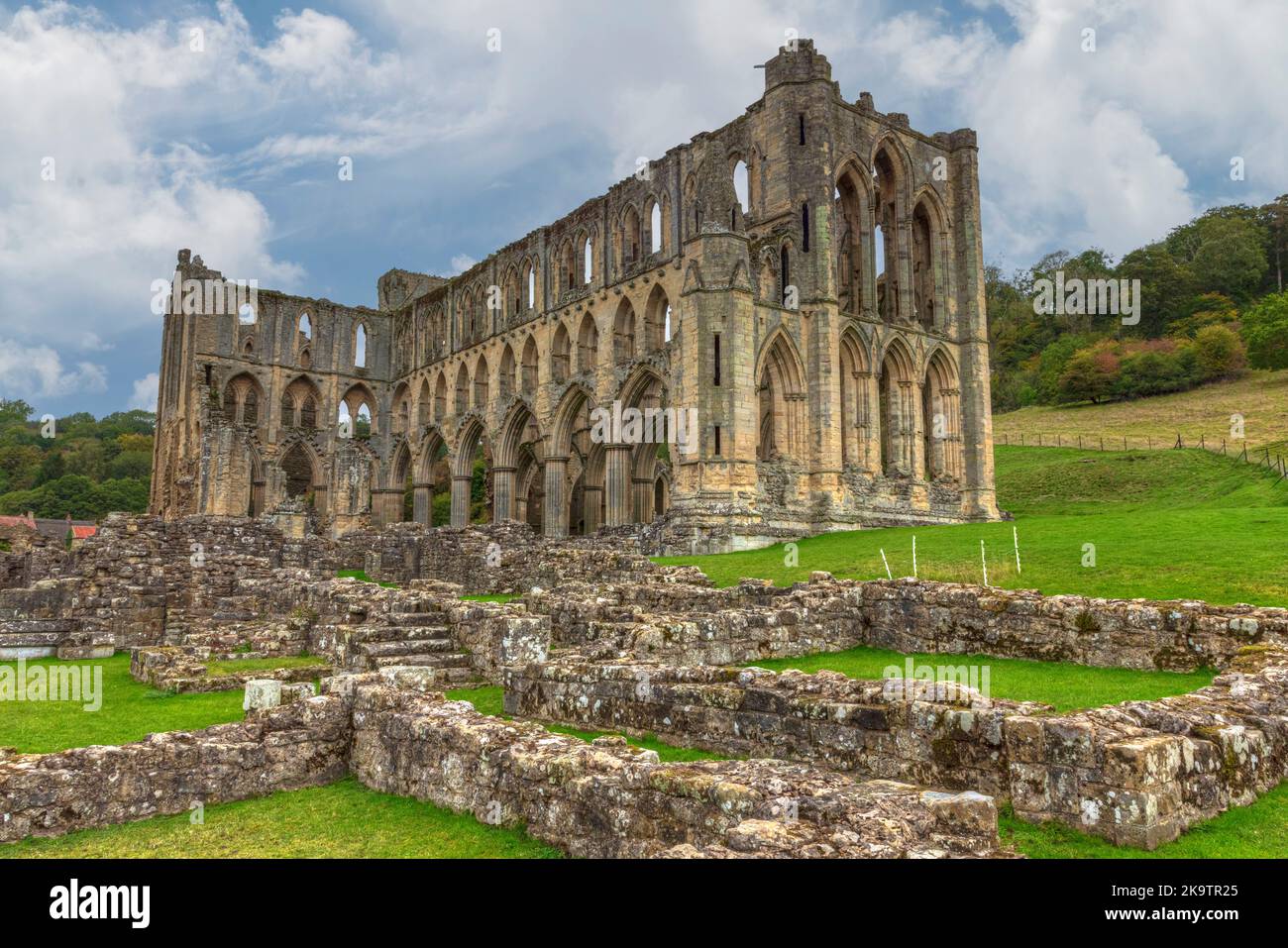 Abbazia di Riveaulx, North Yorkshire, Inghilterra, Regno Unito Foto Stock