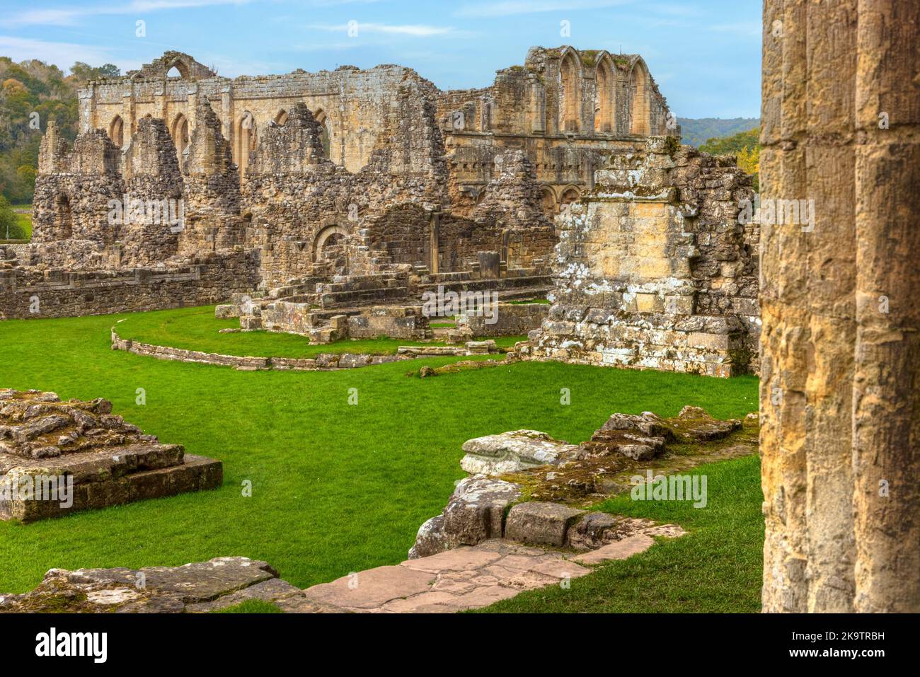 Abbazia di Riveaulx, North Yorkshire, Inghilterra, Regno Unito Foto Stock