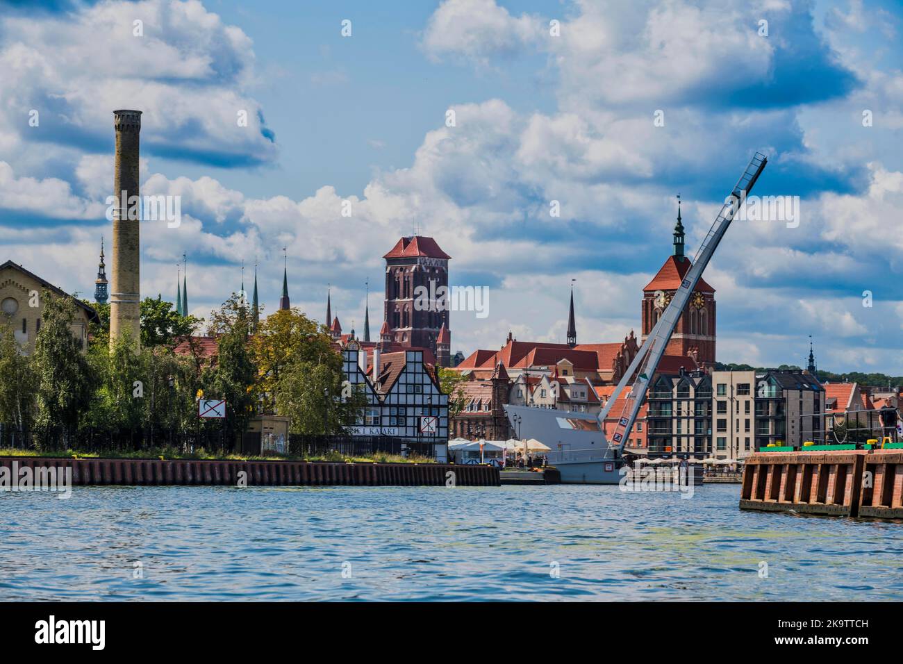 Case della lega anseatica sul fiume Motlawa, Danzica. Polonia Foto Stock