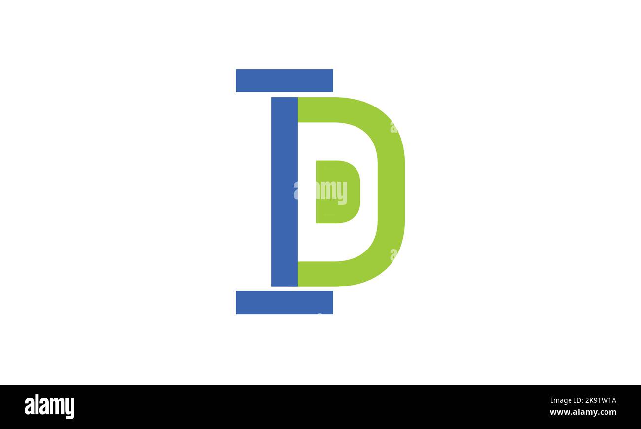 Logo con ID lettera astratta. Questa icona con il logo è caratterizzata da una forma astratta in modo creativo. Illustrazione Vettoriale