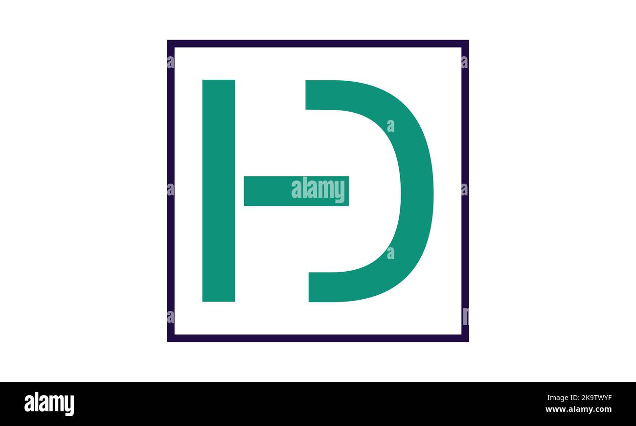 Logo HD con lettera iniziale. Logo HD Stock Letter. Illustrazione Vettoriale