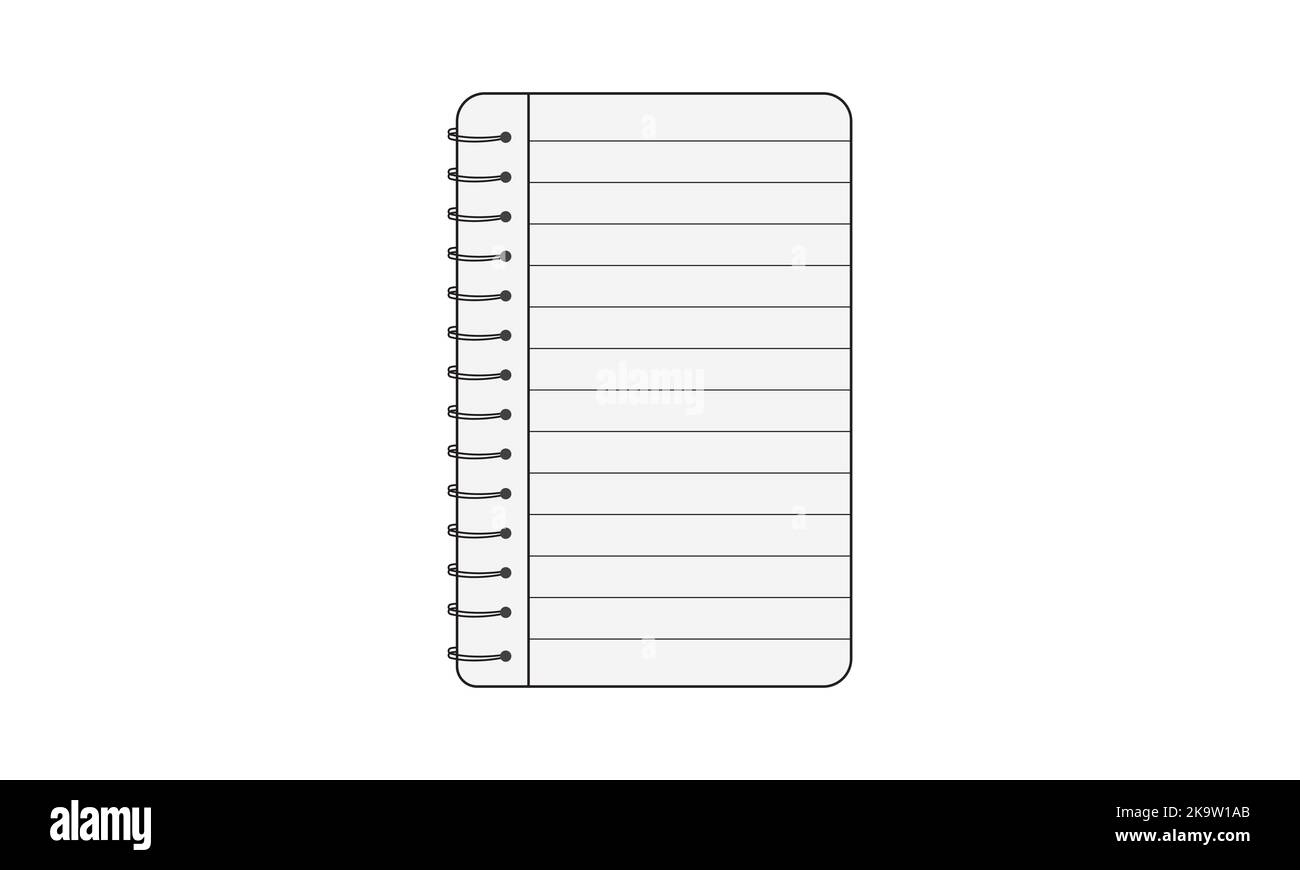 Il notebook si mockup e la matita con spazio per i dettagli di immagine, testo o identità aziendale. Simulazione vuota con ombra su sfondo trasparente. Illustrazione Vettoriale