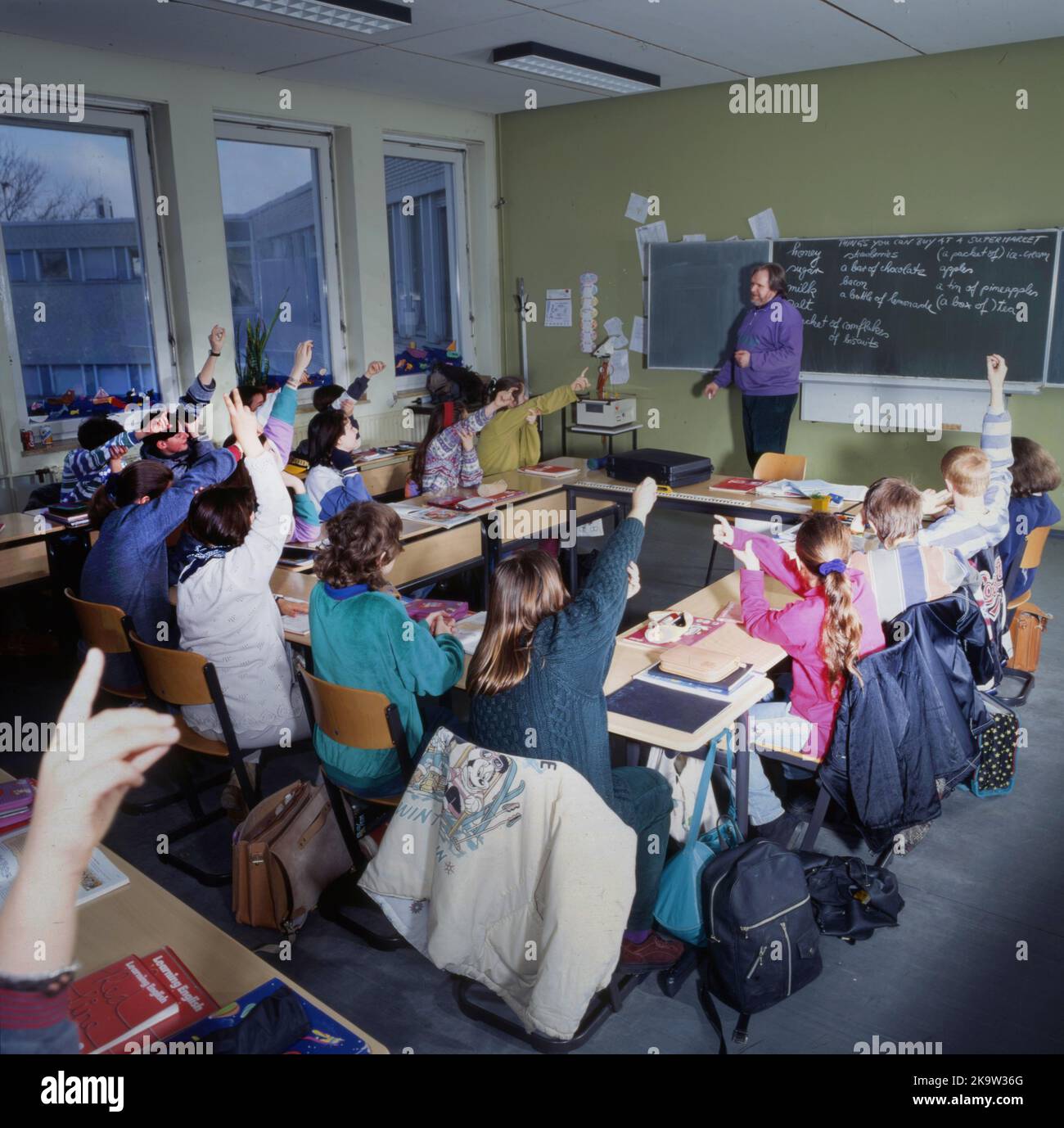 Insegnare in una scuola secondaria, qui su 30. 3. 1995 a Dortmund, Germania Foto Stock