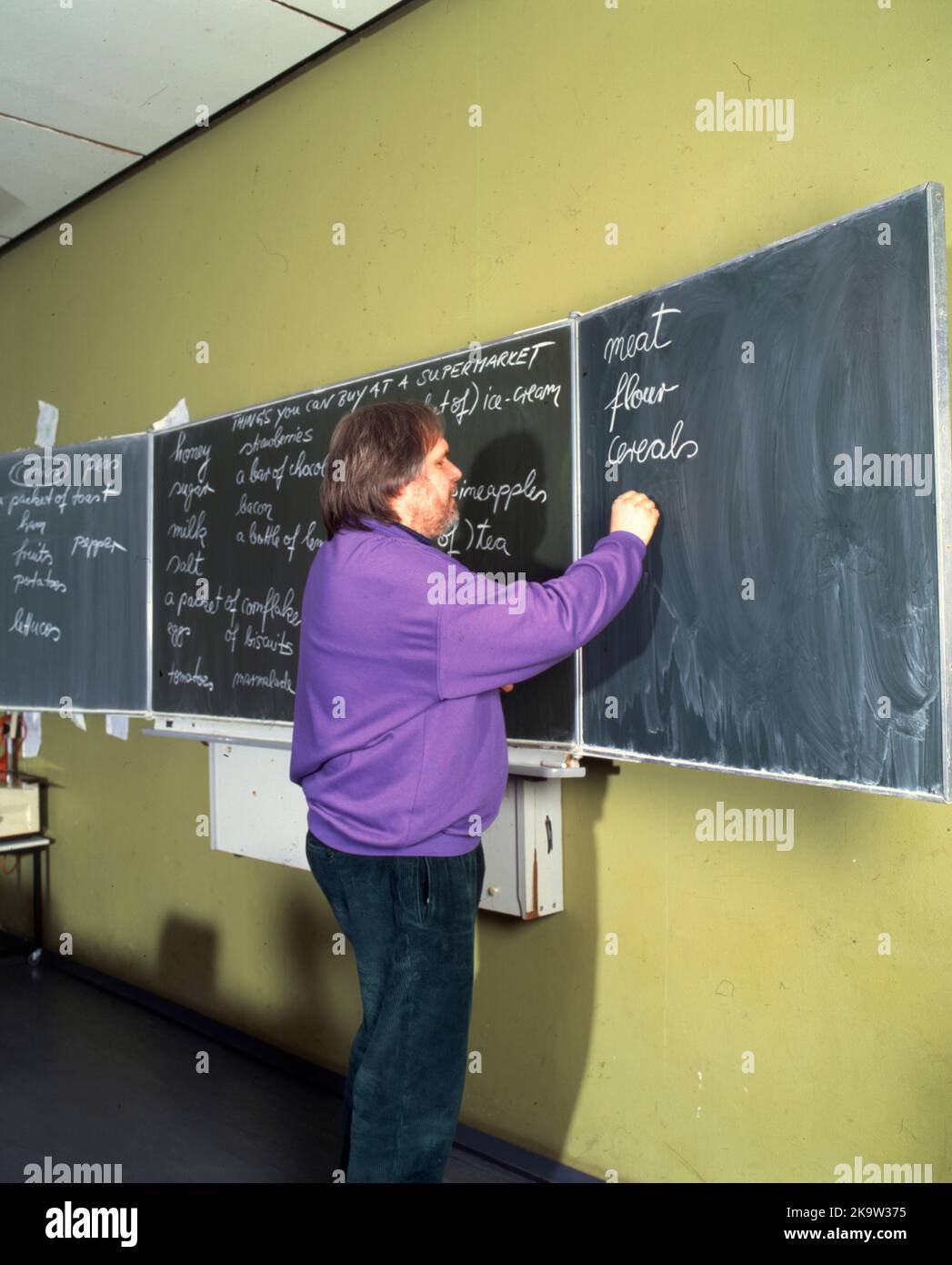 Insegnare in una scuola secondaria, qui su 30. 3. 1995 a Dortmund, Germania Foto Stock