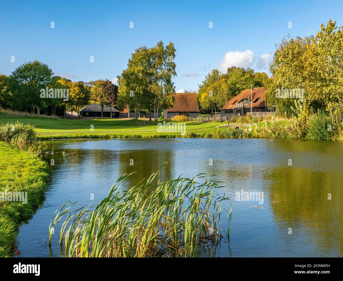!8th buche sul campo da golf Inglese Foto Stock