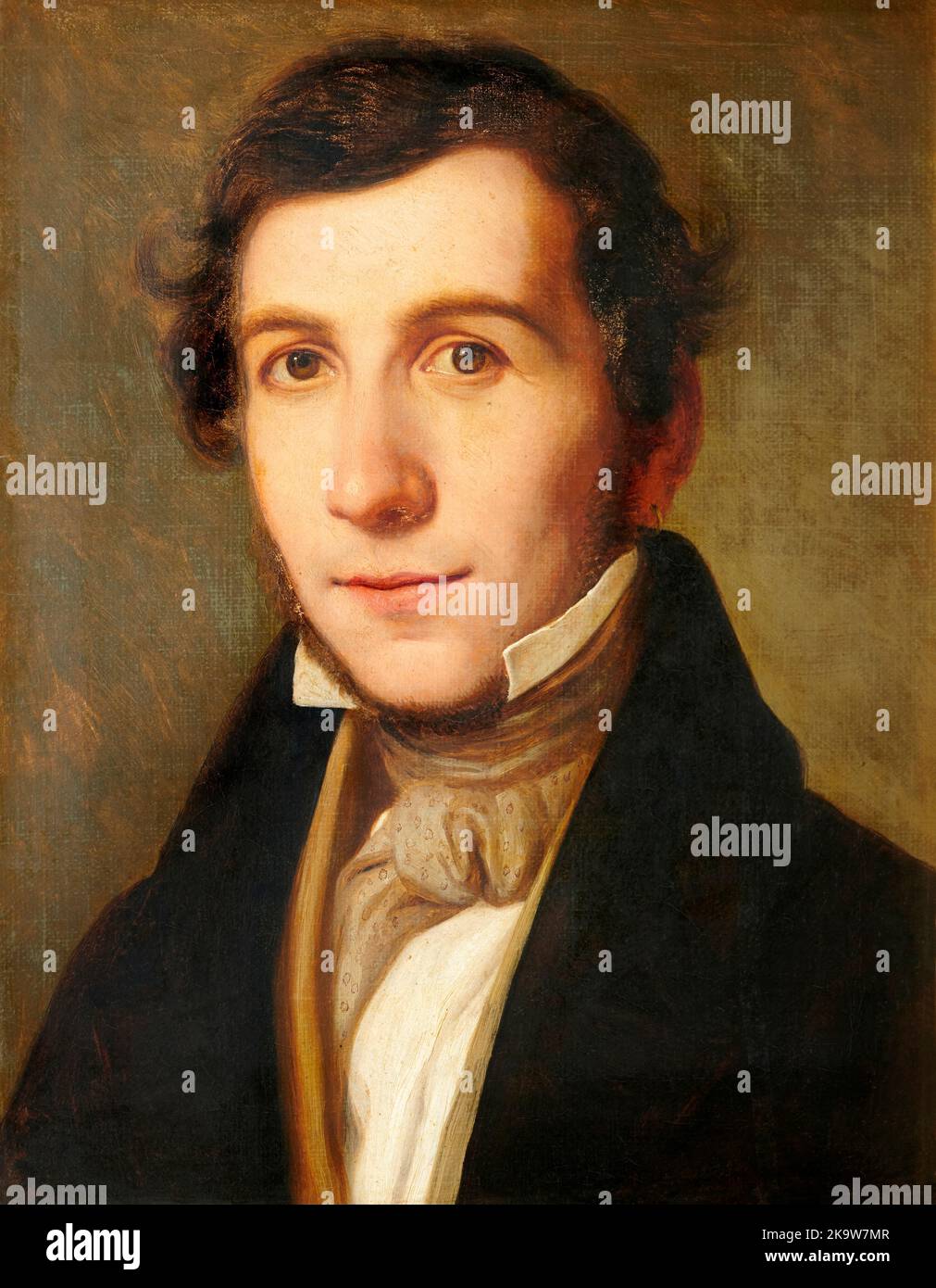 Ritratto di Giuseppe Bottinelli - olio su tela - Luigi Trecourt - 1841 - chiari (Bs), Italia, Pinacoteca Repossi Foto Stock