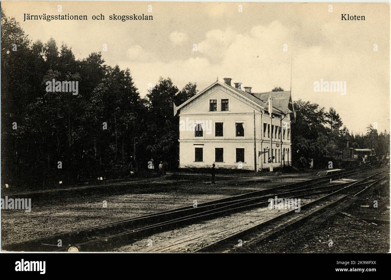 Kloten stazione e scuola forestale. Foto Stock