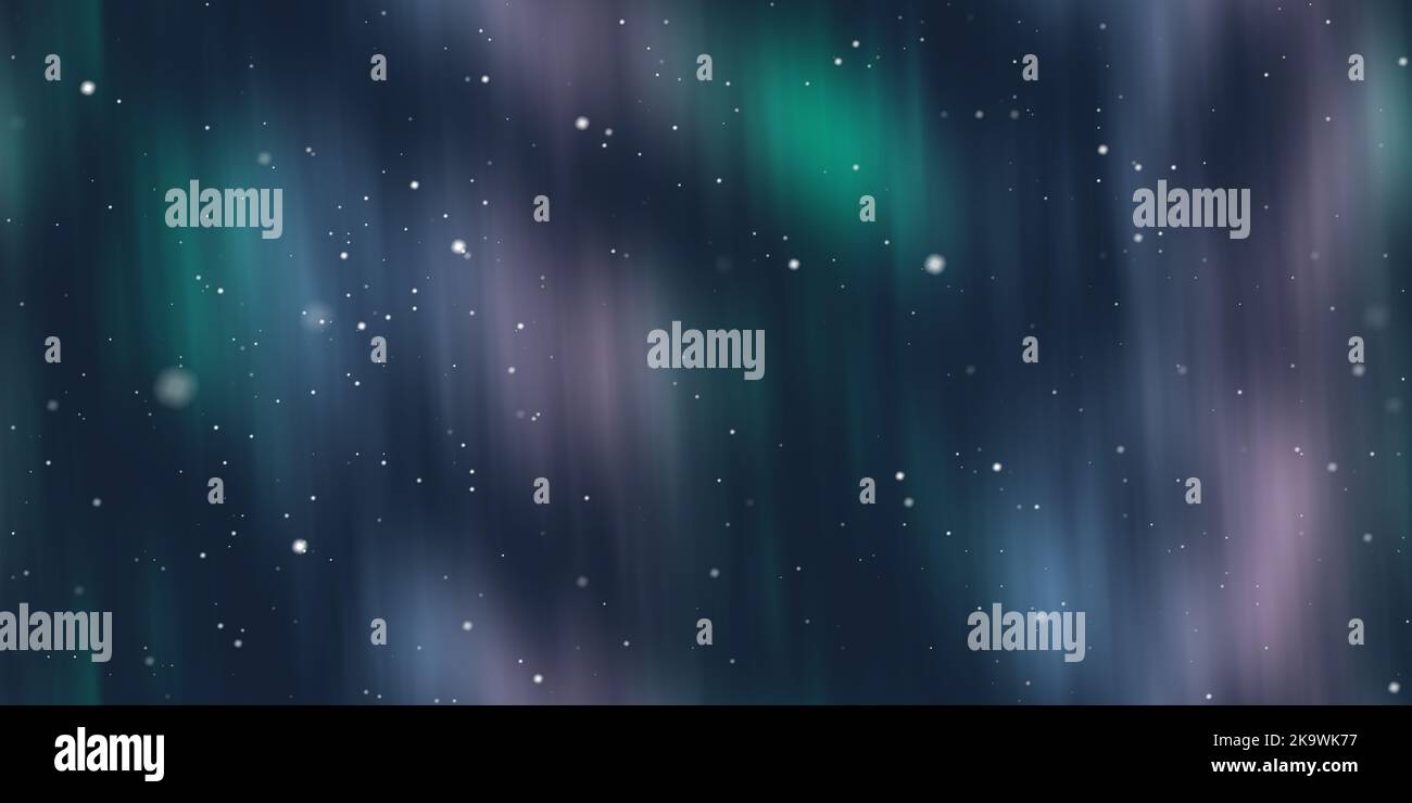 Aurora vivace con stelle sul cielo notturno texture extra large senza cuciture, alta risoluzione Foto Stock