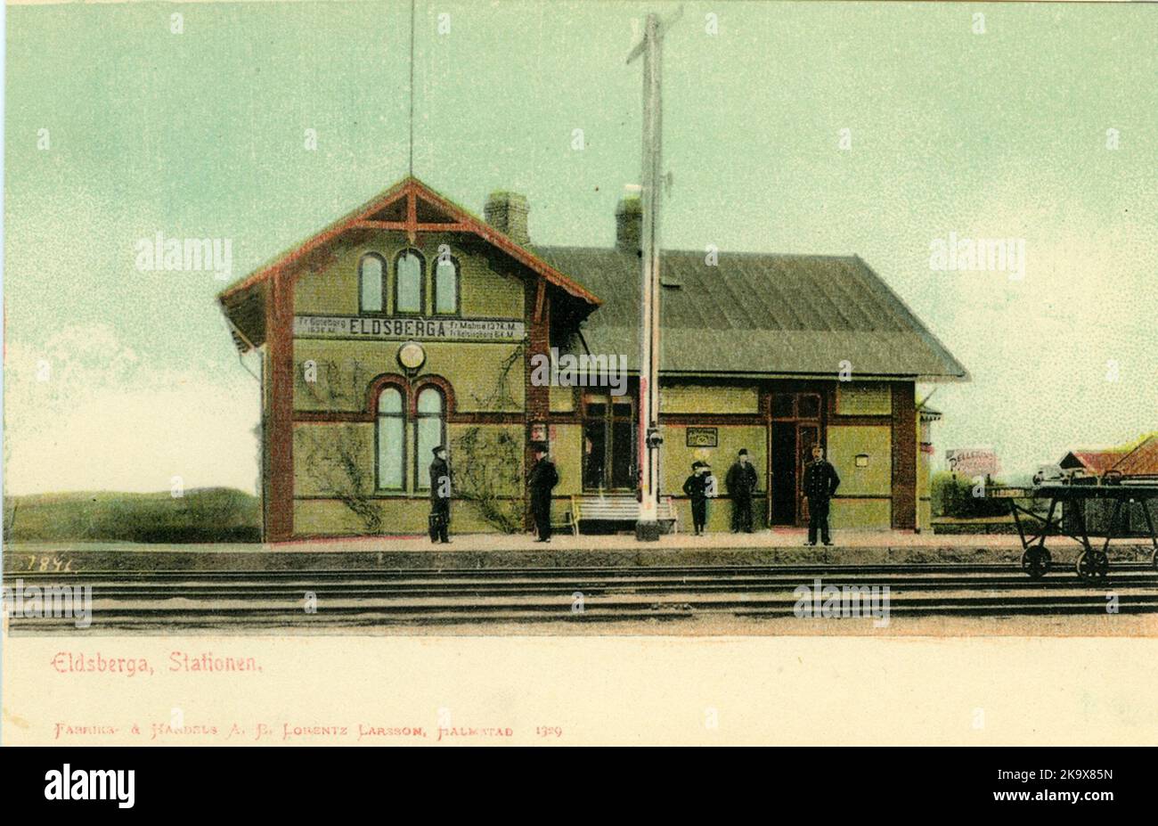 Stazione ferroviaria costruita nel 1885, ristrutturata e ricostruita nel 1908. Foto Stock