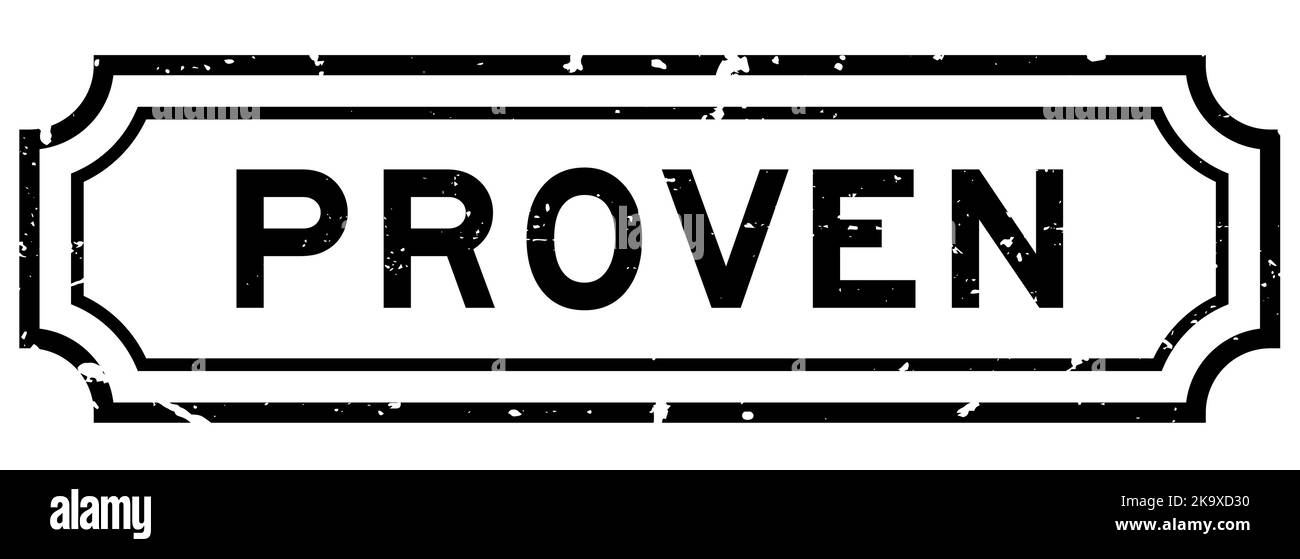 Grunge nero collaudato sigilli di gomma di parola su sfondo bianco Illustrazione Vettoriale