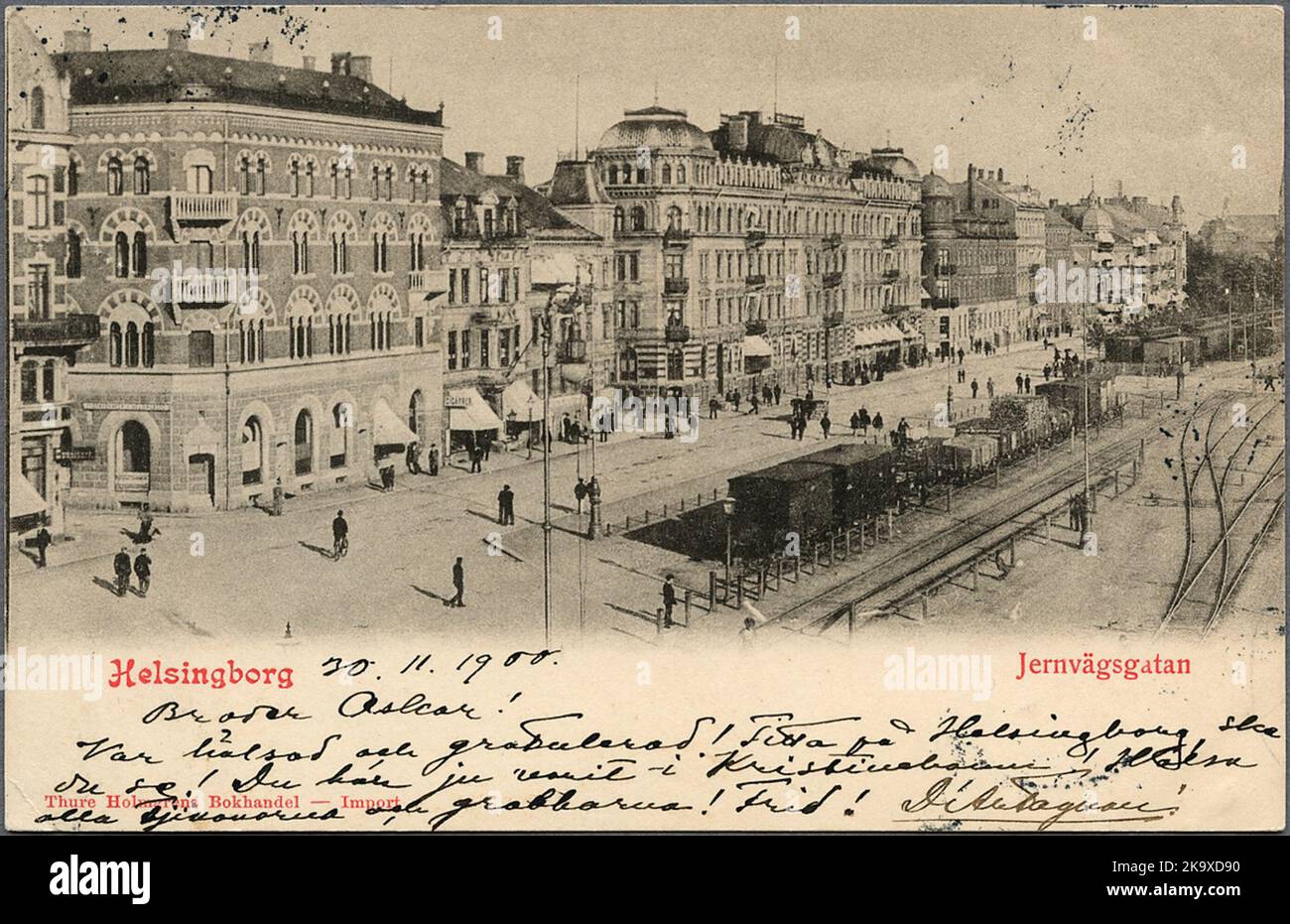 Järnvägsgatan, Helsingborg. Foto Stock