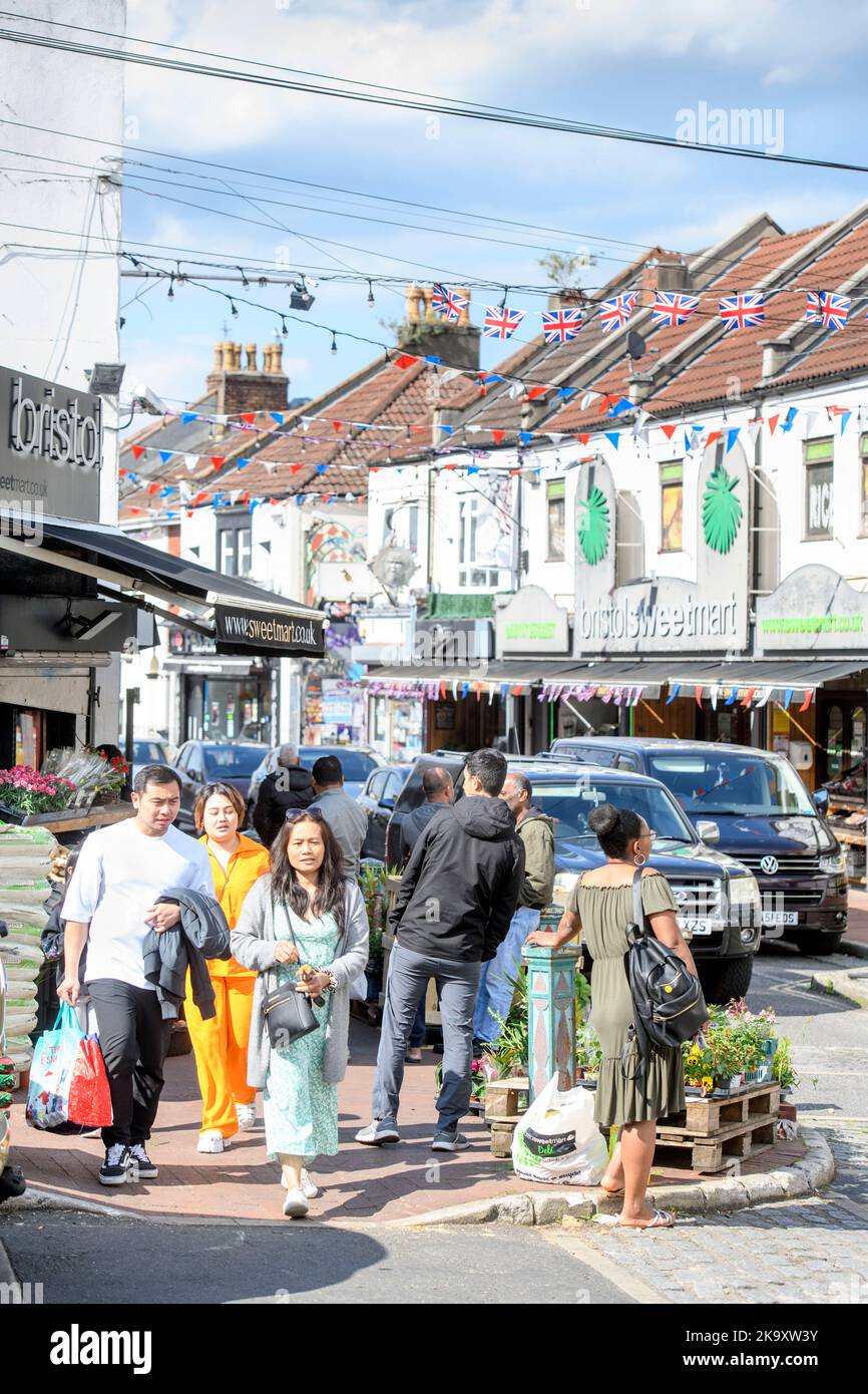 St Mark's Road a Easton, Bristol, Regno Unito Foto Stock