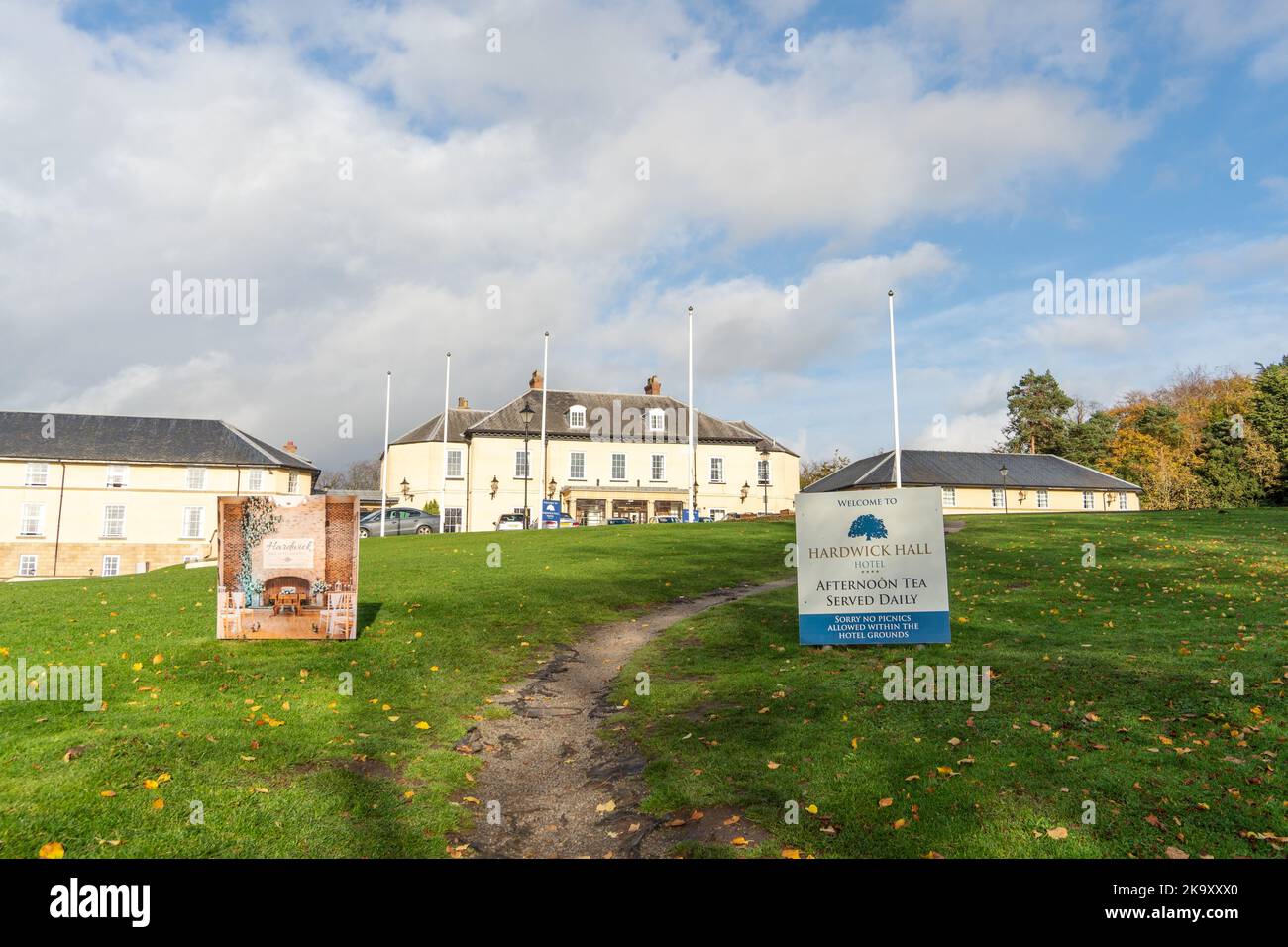 L'Hardwick Hall Hotel, anche luogo di incontro per matrimoni e conferenze, si trova a Sedgefield, contea di Durham, Regno Unito. Foto Stock