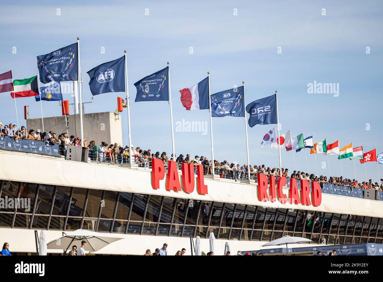 Ambiance pré griglia di partenza, griglia di partenza durante i FIA Motorsport Games, sul circuito Paul Ricard dal 27 al 30 ottobre 2022 a le Castellet, Francia - Foto Marc de Mattia/DPPI Foto Stock
