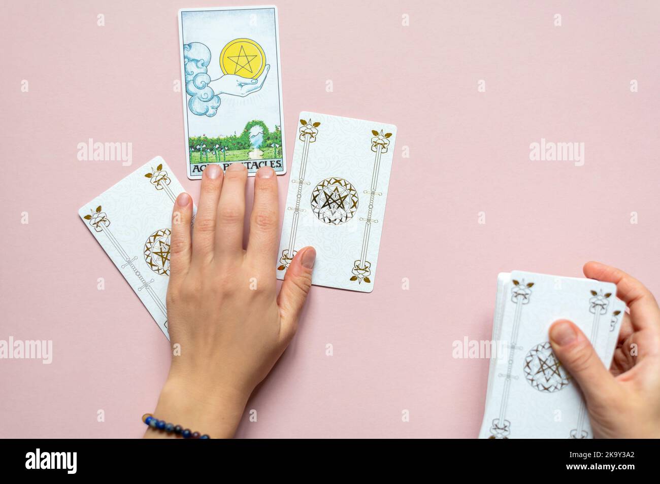 La carta classica del ponte Rider Waite Foto Stock