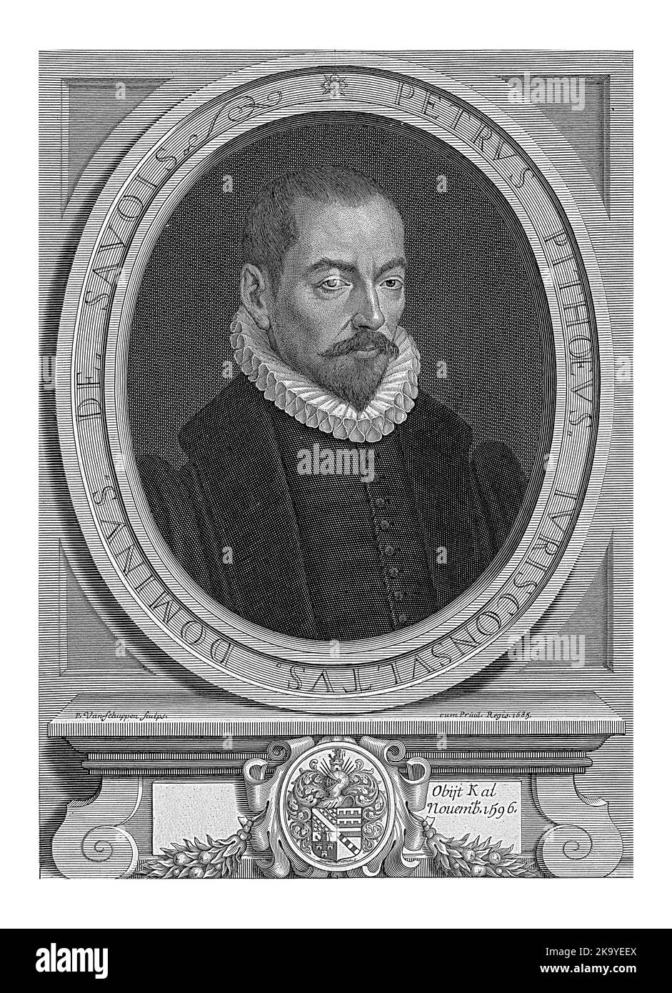 Ritratto del giurista Pierre Pithou, Pieter van Schuppen, 1685 Foto Stock