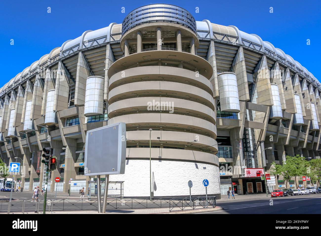 L'Estadio Santiago Bernabéu, stadio del Real Madrid nella città di Madrid Foto Stock