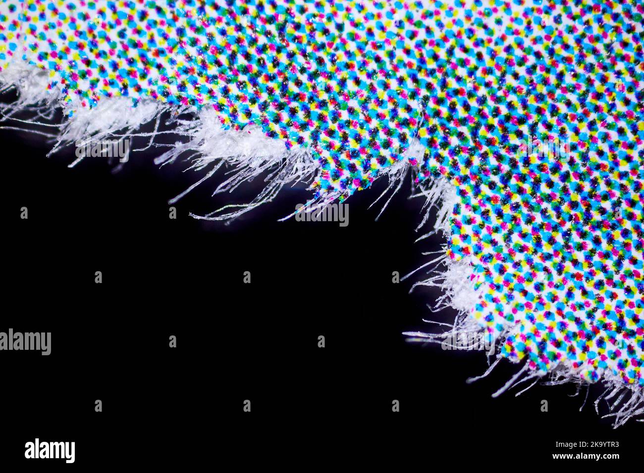 stampa offset della struttura in carta al microscopio Foto Stock