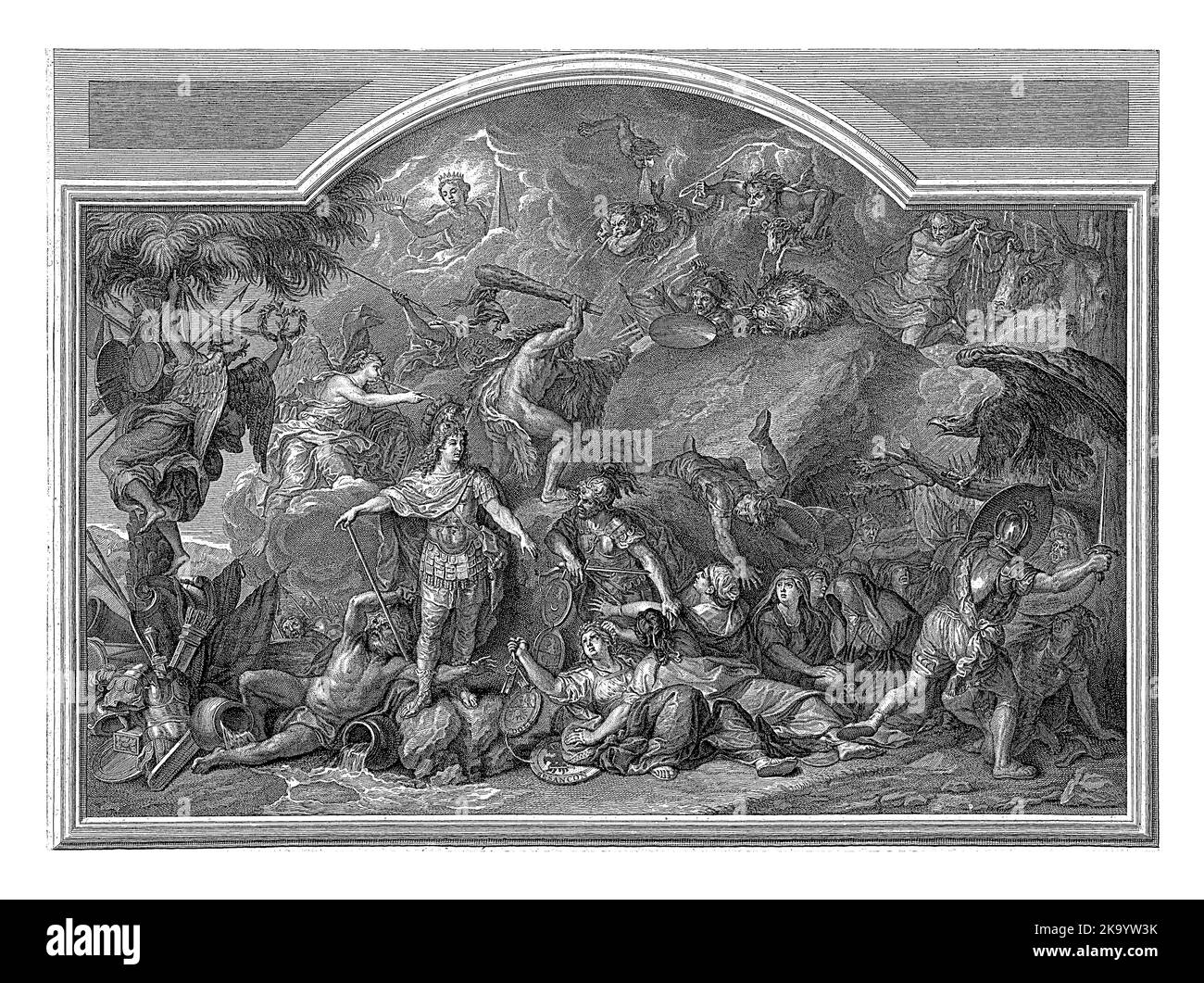 Ingestione di Besancon; Franche-Comte ricattato dai francesi per la seconda volta, 1674. Al centro si trova il comandante dell'esercito Henri de la Tour d'Au Foto Stock