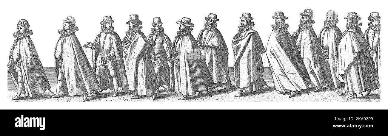 Foglio 11 nella processione funebre di Guglielmo d'Orange, Delft 3 agosto 1584. Foto Stock