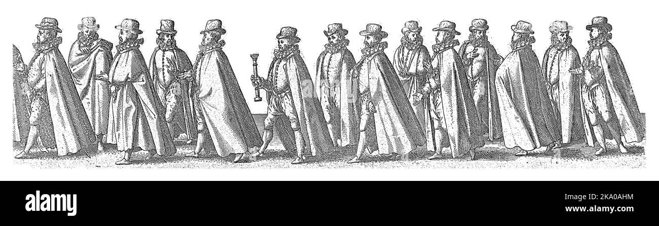 Foglia 12, ultima foglia nella processione funebre di Guglielmo d'Orange, Delft 3 agosto 1584. Foto Stock