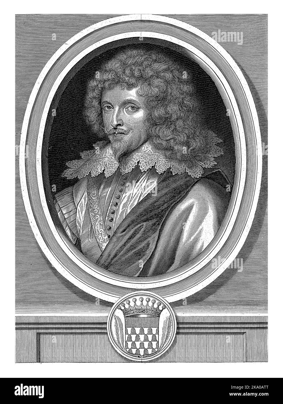 Ritratto dello scrittore francese Honoré D'Urfe, Pieter van Schuppen, 1699 Foto Stock