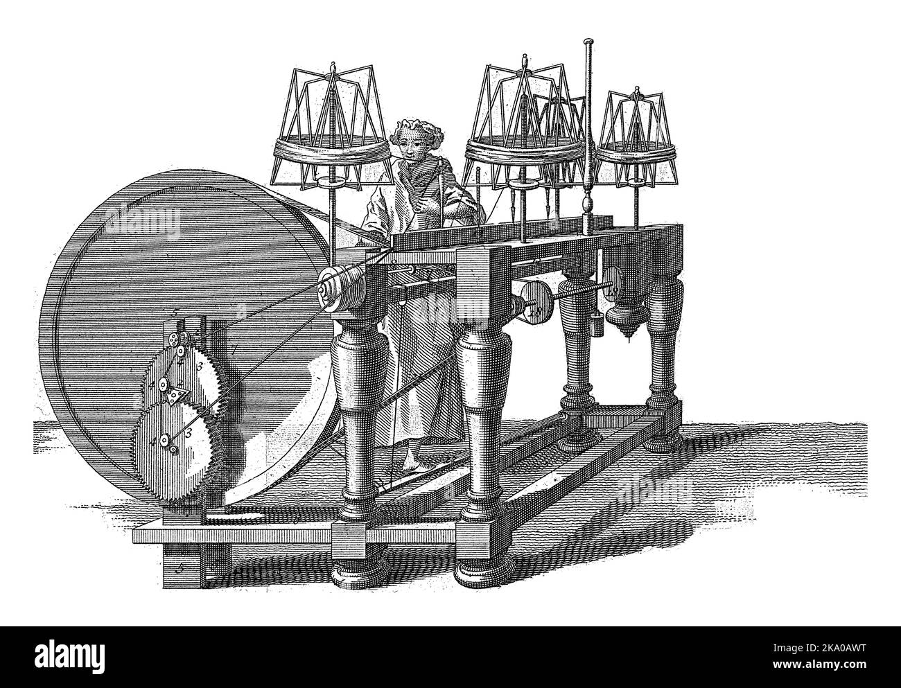 Stampa da una serie con rappresentazioni di diversi mestieri. Foto Stock