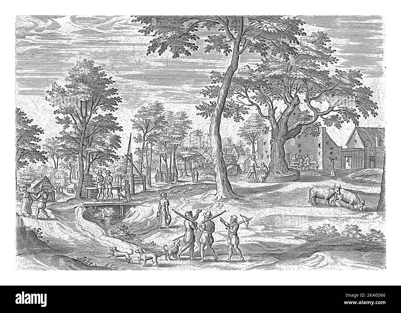 Di fronte al villaggio di Eggevoort, vicino a Bruxelles. La stampa fa parte di una serie di volti provenienti dall'area di Bruxelles. Foto Stock
