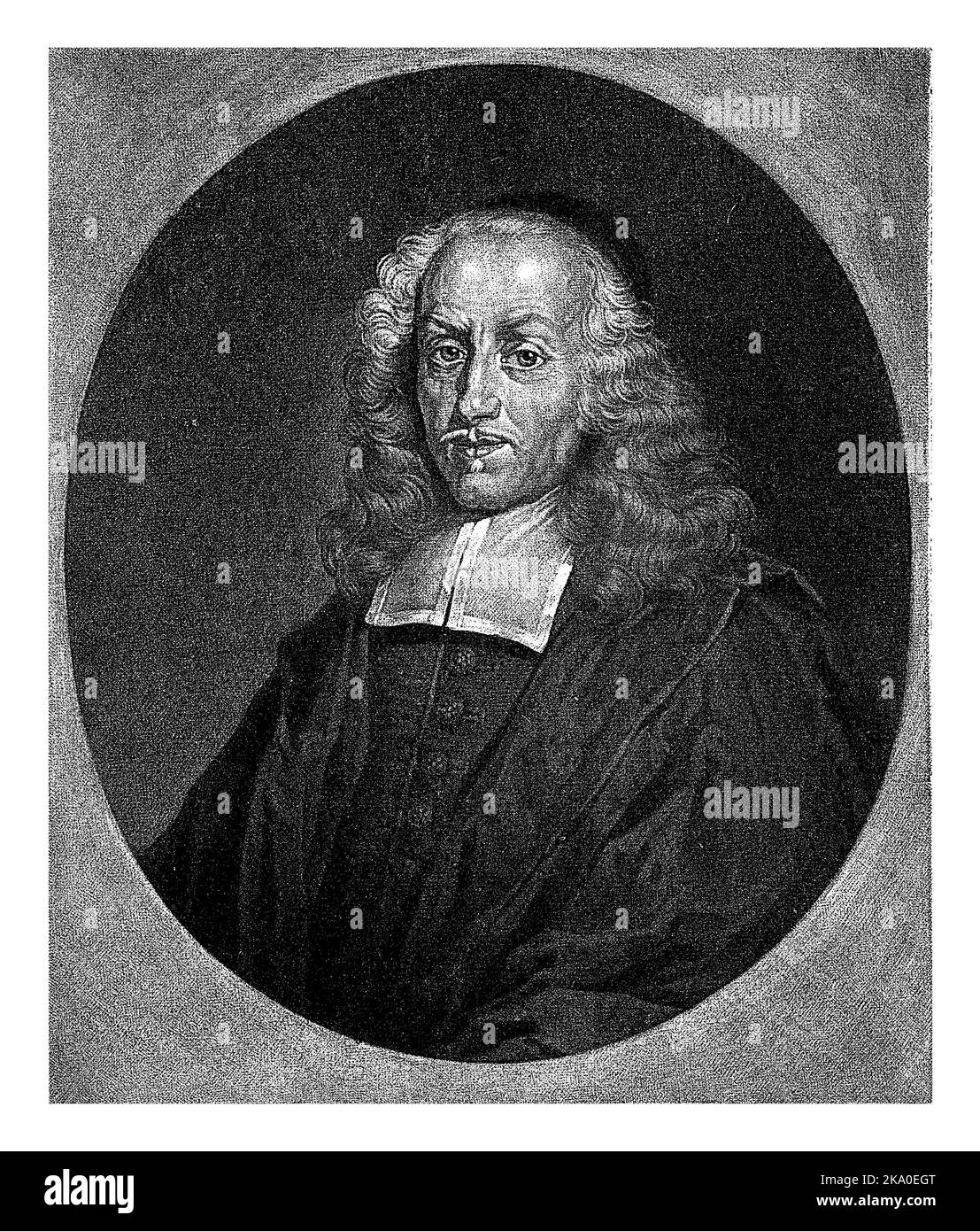 Ritratto del teologo Philipp Jacob Spener, Pieter Schenk (i), 1670 - 1713 Foto Stock