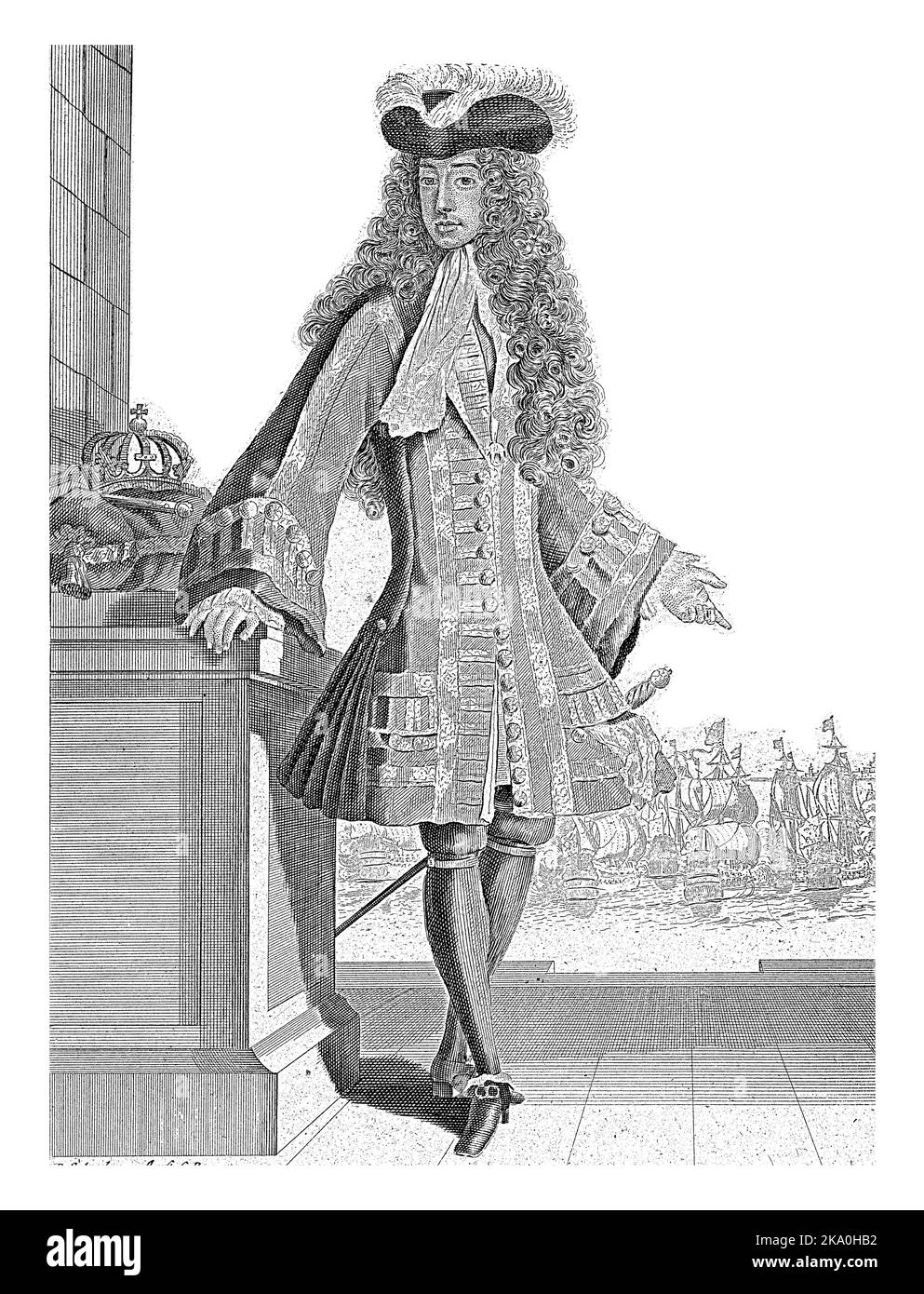 Ritratto dell'Arciduca Carlo d'Austria, che si considerò re Carlo III di Spagna durante la guerra di successione spagnola. Da 1711 a 1740 Foto Stock