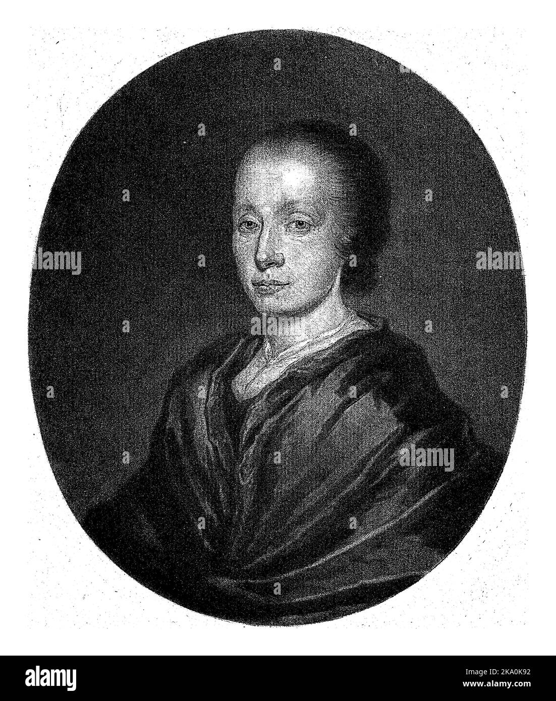 Ritratto dell'artista di taglio Johanna Koerten, Pieter Schenk (i), dopo David van der Plas, 1701 Foto Stock