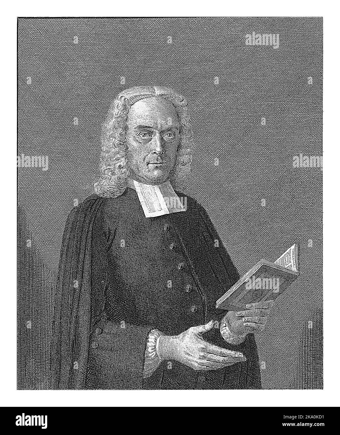 Ritratto di Joannes Deknatel, Cornelis van Noorde, 1759 - 1761 Ritratto di Joannes Deknatel, ministro mennonita ad Amsterdam, all'età di 58 anni. Foto Stock