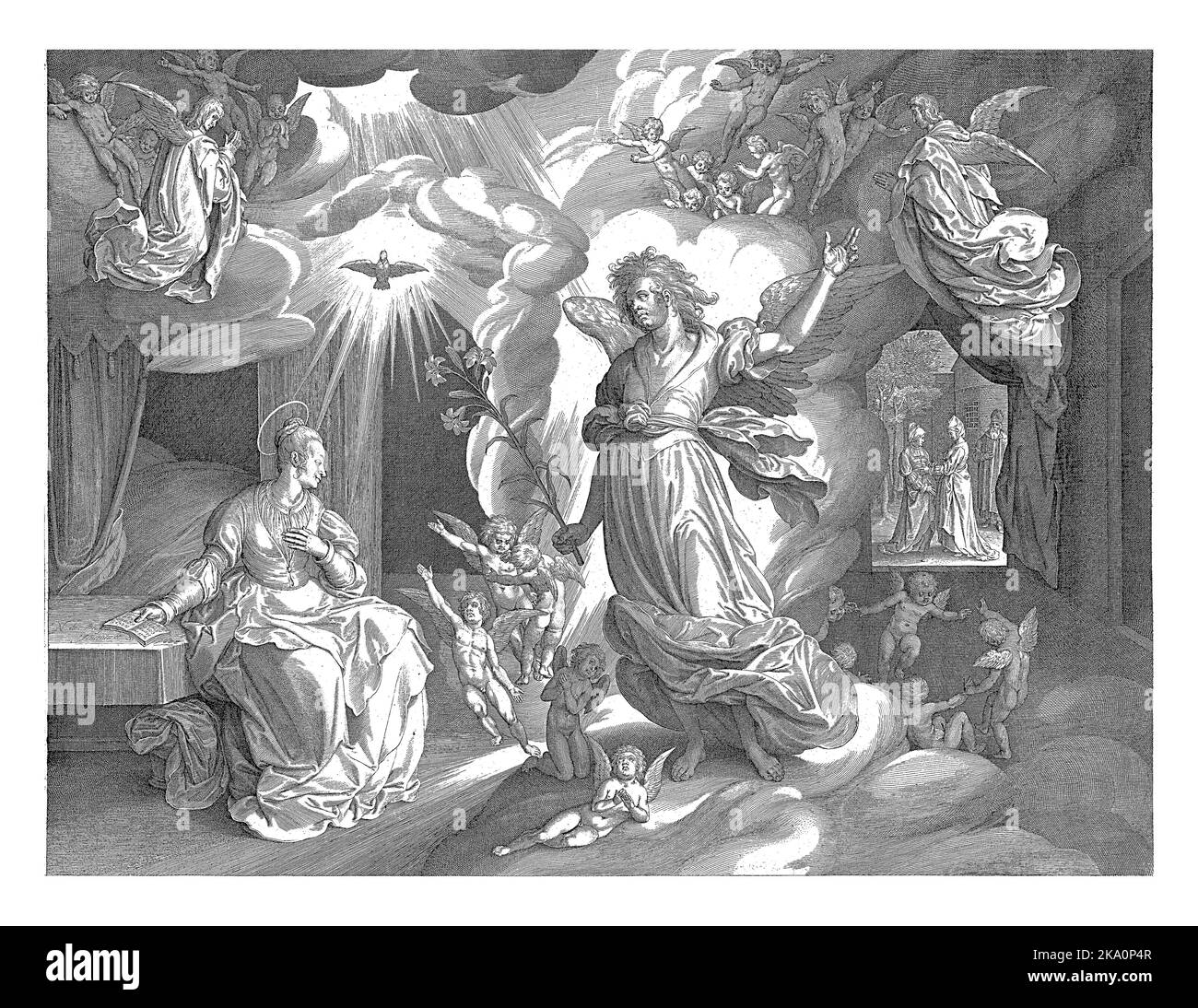 Annunciazione, Nicolaes De Bruyn, 1622 Foto Stock