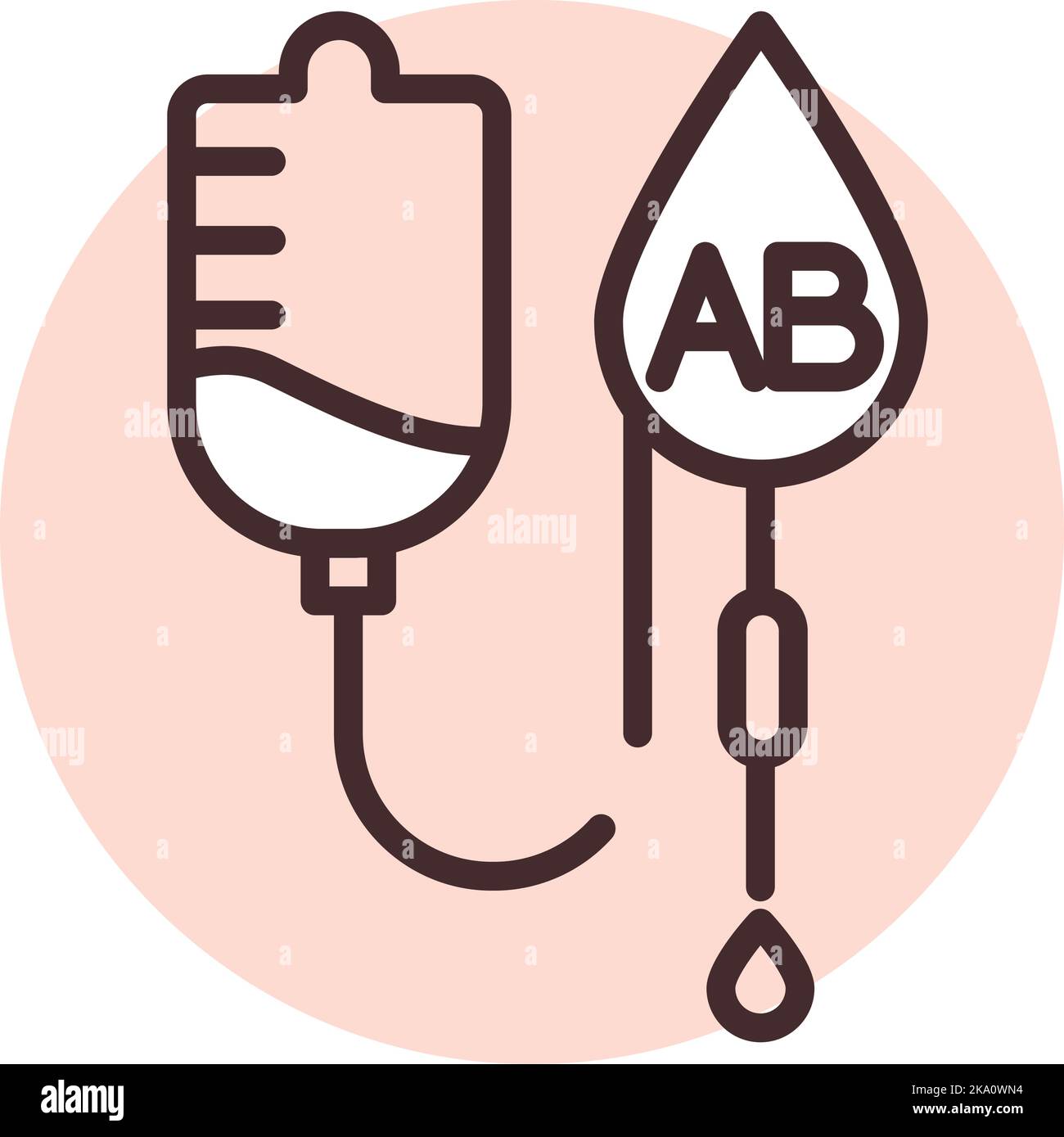 Tipo di sangue, illustrazione o icona, vettore su sfondo bianco. Illustrazione Vettoriale